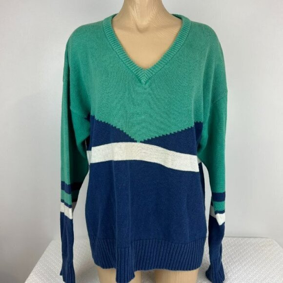 Vintage 1980s Tail ramie Cotton Graphic Pullover - Abstract Cozy Vibes 80s - Picture 11 of 11